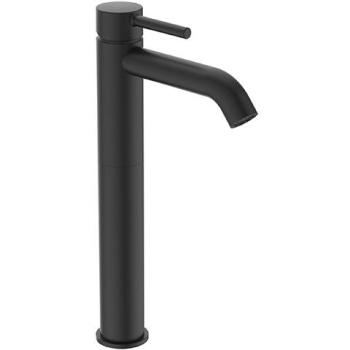 Ideal Standard BD137XG Grifo Lavabo Monomando Caño Alto, Válvula Clic‑Clac en Negro Seda