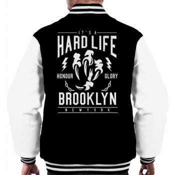 Men’s Brooklyn Varsity Jacket “Hard Life Honour”