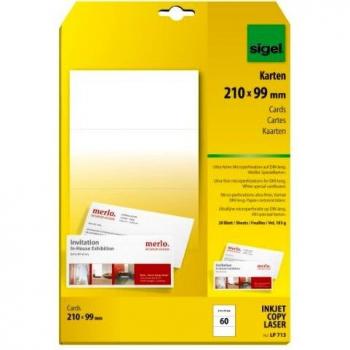 Cartes de Correspondance 1/3 A4 SIGEL