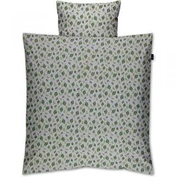 Alvi® Bettwäsche Bio-Baumwolle Driftende Blätter 80 x 80 cm