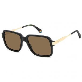 Polaroid PLD 6220_S_X Matte Black/Brown Sunglasses, Size 56 mm, Men’s