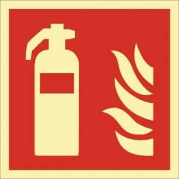 Panneau de sécurité incendie DIN EN ISO 7010 L148xl148 mm extincteur film
