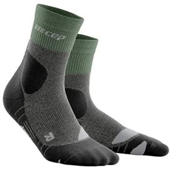 CEP Merino Mid-Cut Hiking Socks Green/Grey EU 39-44