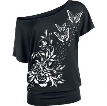 Full Volume Can You Read My Mind T‑Shirt Donna Nero, XXL by EMP