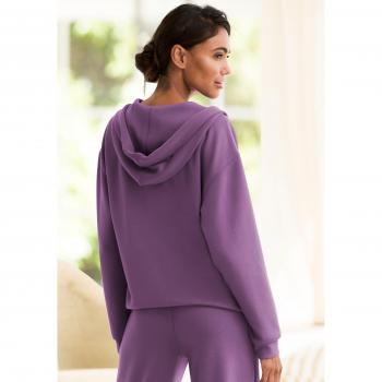 French Connection Damen Hoodie mit breitem Kragen, lila