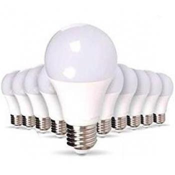 Set de 50 Luminarias LED E27 12W A65 con Temperatura 2700K – Blanco Caliente