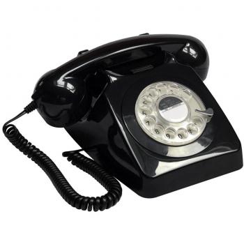 Teléfono Fijo Retro GPO 746 Negro