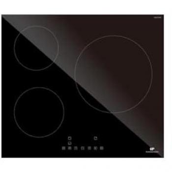 Continental Edison Induction 3‑Zone 6600W, 3 Booster, 3 Timer – Nero