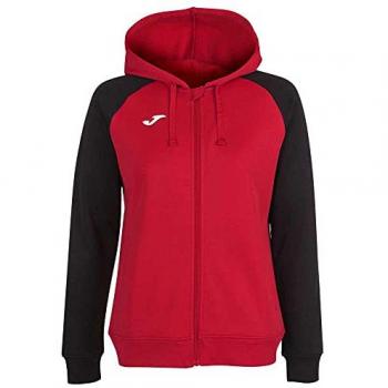Joma Academy IV Youth Red/Black Zip‑Up Sweatshirt for Girls 12–14