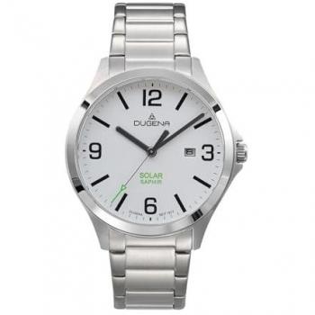 Dugena Quarzuhr Herren-Armbanduhr Boston Solar, wasserdicht, 10 bar