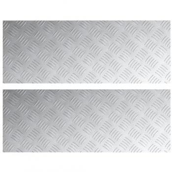 Piastri in Alluminio 2 pezzi – Sbiadito Argento 80×30 cm