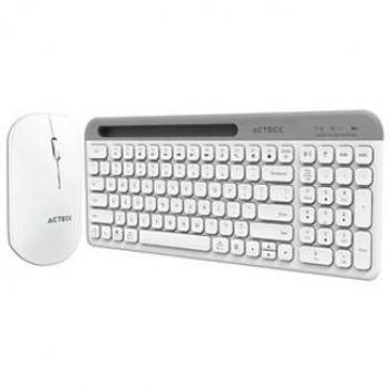 Teclado y Mouse Inalámbrico Acteck Virtuos Slim Mk720 Bluetooth Blanco
