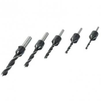Mannesmann 5-Piece Wood Drill and Countersink Bit Kit