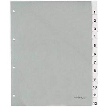 Intercalaires PVC rigide A4+ 12 sections