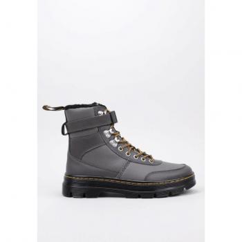 DR MARTENS Combs Tech Doublées de Fourrure Synthétique en Gris, Taille 43