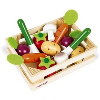 Panier de 12 légumes en bois