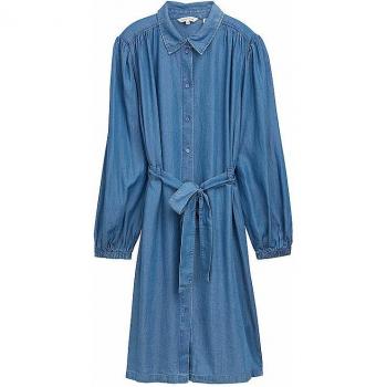 Tom Tailor Blusenkleid, blau, mit Gürtel, Größe 44