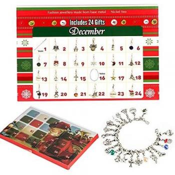 Festive 22‑Charm Bracelet & Necklace