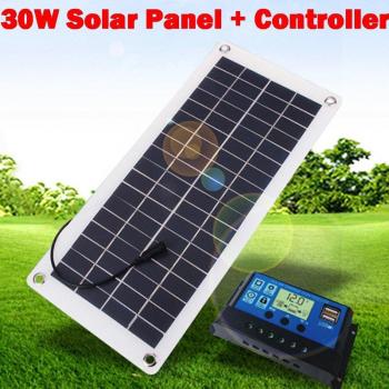 Carga Solar Universal 30W: Carro, Teléfono, Laptop y Más