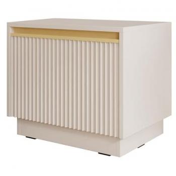 Comodino Lima AE104, Beige, 42x54x39cm, Pannello di fibra MDF