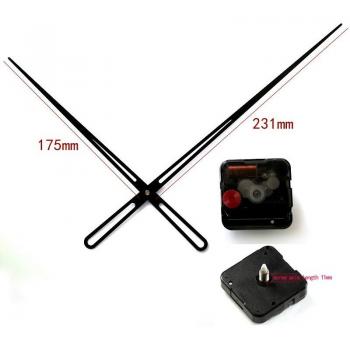 Round Hole Quartz Clock Movement with Black Hands