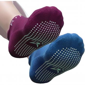 UK 7-9 / EU 40-42 Non Slip Anti Skid Grip Socks (2 Pairs)