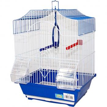 Agapornis Nest Azul: Jaula 30×23×39 cm con Palos, Columpios y Alimento