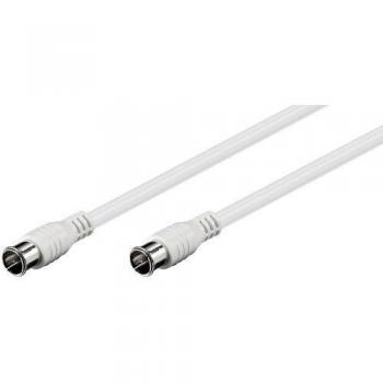 SAT Kabel 85dB doppelt geschirmt Quick F-Stecker weiß Antennenkabel TV koaxial