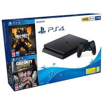 Ensemble PlayStation 4 Slim 1 To + Call Of Duty Black Ops 4 et WWII