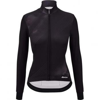 Nero Donna Maglia Manica Lunga Santini Pure Dye Classic Fit XS