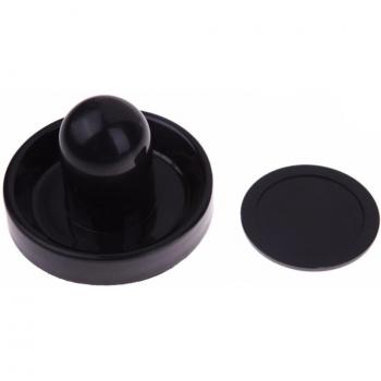 Schwarzes Luft-Tabletop Hockey Set 96 mm – Filz-Pusher & 63 mm Puck