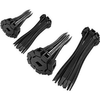 Black 100‑Piece Cable Ties – 100 mm × 2.5 mm