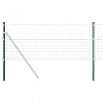 Poteaux de clôture en acier peint vidaXL 90 cm Vert
