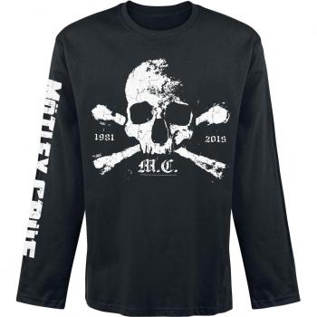 T-shirt homme longue manche Mötley Crüe – Crâne Orbital – XL à XXL – Noir