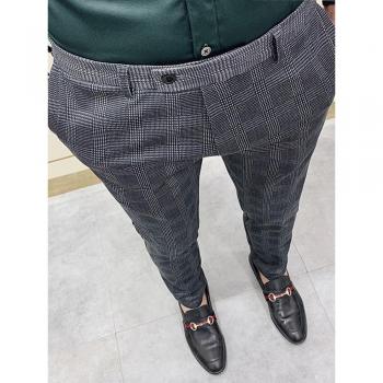 Pantalon Jogger Carreaux Slim
