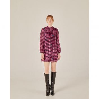 Vestido Niza de Manga Larga, Cuello Redondo, Corte Corto