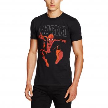 Marvel Spider‑Strike T-Shirt für Herren – Schwarz – Medium