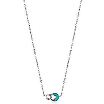 Cercle Lunaire Ania Haie : Choker Turquoise en Argent 925, Longueur Ajustable 37‑42 cm