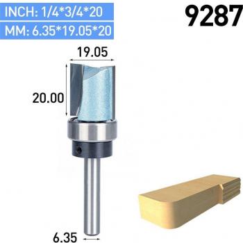 Huhao Frais à Bouchon avec Roulement, Tige droite 1/2 / 1/4 – Coupe-milling en tungstène bois
