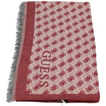 Écharpe Guess Izzy 80X180 rouge crème