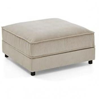 Frei stellbarer Hocker Valan, Cord, beige