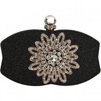 Stylish Flower Embellished Evening Purse