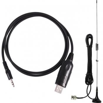 Portable Radio Gear Set: 2 x UT-106UV Dual-Band Antennas & 2 x 3.5mm Adapters