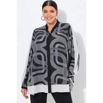 Langarm Bluse für Damen in Übergröße