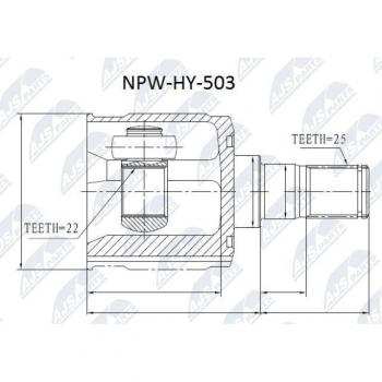 NTY Hybrid Drive Shaft Joint Set (HY‑503)