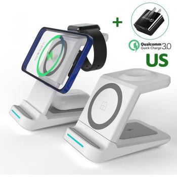 30W 3-in-1 Magnetic Wireless Fast Charger for iPhone 13