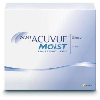 Acuvue 1‑Day Moist Weiche Tageslinsen – 180‑Pack – BC 8,5 mm, DIA 14,2 mm, Plus