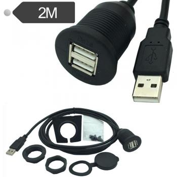 Auto Dashboard USB 2.0 Flush Mount Socket Kabel 2M