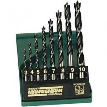 Mannesmann Wood Drill Set (8 Bits) in Plastic Box