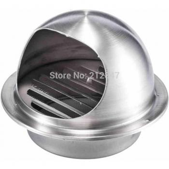 Conducto de 120mm-200mm para Extractor de Techo, Ventilador de Salida de Aire en Acero Inoxidable 304 con Rejilla